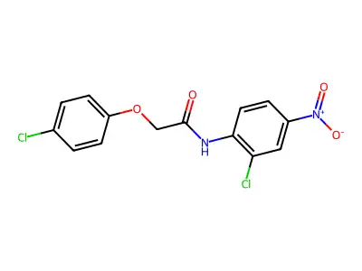 N-(2-chloro-4-nitrophenyl)-2-(4-chlorophenoxy)acetamide structure