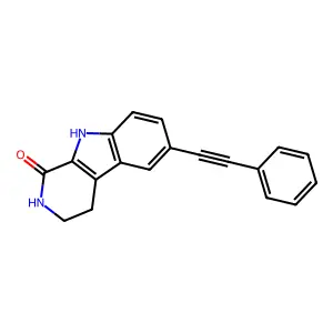 6-(2-Phenylethynyl)-2,3,4,9-tetrahydropyrido[3,4-b]indol-1-one structure
