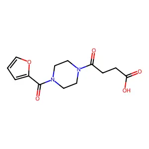 4-[4-(Furan-2-carbonyl)piperazin-1-yl]-4-oxobutanoic acid structure