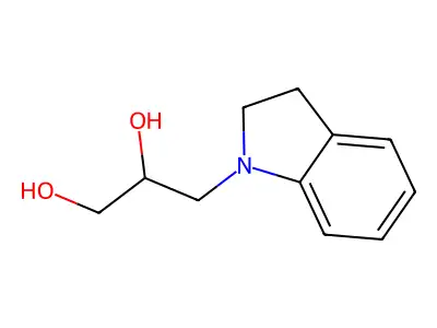 3-(2,3-Dihydroindol-1-yl)propane-1,2-diol structure