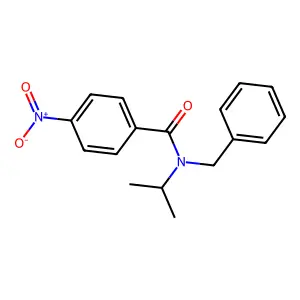 N-benzyl-4-nitro-N-propan-2-ylbenzamide structure