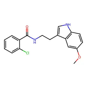 2-chloro-N-[2-(5-methoxy-1H-indol-3-yl)ethyl]benzamide structure