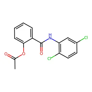 2-[(2,5-Dichlorophenyl)carbamoyl]phenyl acetate structure