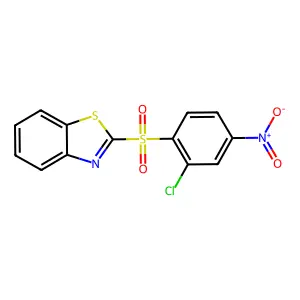 2-(2-Chloro-4-nitrophenyl)sulfonyl-1,3-benzothiazole structure