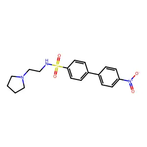 4-(4-nitrophenyl)-N-(2-pyrrolidin-1-ylethyl)benzenesulfonamide structure