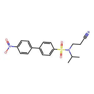N-(2-cyanoethyl)-4'-nitro-N-isopropyl[1,1'-biphenyl]-4-sulfonamide structure