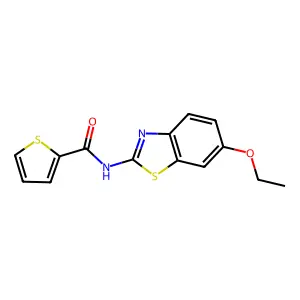 N-(6-ethoxy-1,3-benzothiazol-2-yl)thiophene-2-carboxamide structure