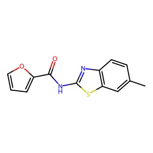N-(6-methyl-1,3-benzothiazol-2-yl)furan-2-carboxamide structure