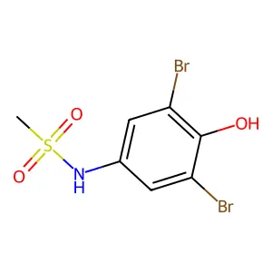 N-(3,5-dibromo-4-hydroxyphenyl)methanesulfonamide structure