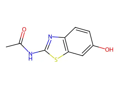 N-(6-hydroxy-1,3-benzothiazol-2-yl)acetamide structure