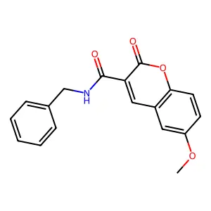 N-benzyl-6-methoxy-2-oxochromene-3-carboxamide structure