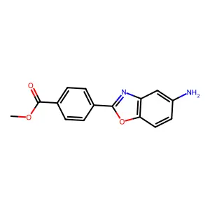 4-(5-Amino-benzooxazol-2-yl)-benzoic acid methyl ester structure