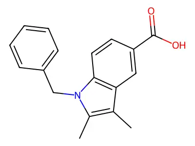 1-benzyl-2,3-dimethyl-1H-indole-5-carboxylic acid structure