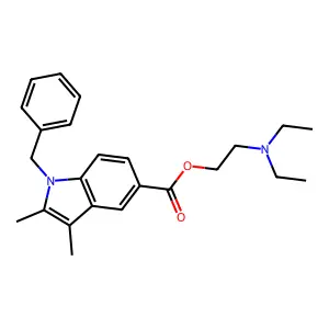 2-(diethylamino)ethyl 1-benzyl-2,3-dimethyl-1H-indole-5-carboxylate structure