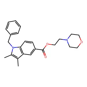 2-Morpholin-4-ylethyl 1-benzyl-2,3-dimethylindole-5-carboxylate structure