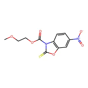 2-Methoxyethyl 6-nitro-2-sulfanylidene-1,3-benzoxazole-3-carboxylate structure