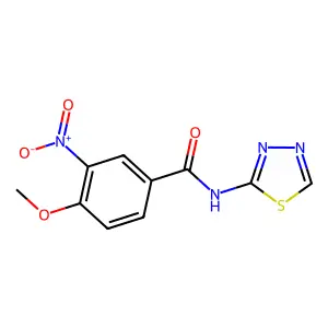 4-methoxy-3-nitro-N-(1,3,4-thiadiazol-2-yl)benzamide structure