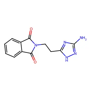 2-[2-(5-Amino-1H-1,2,4-triazol-3-yl)ethyl]-1H-isoindole-1,3(2H)-dione structure