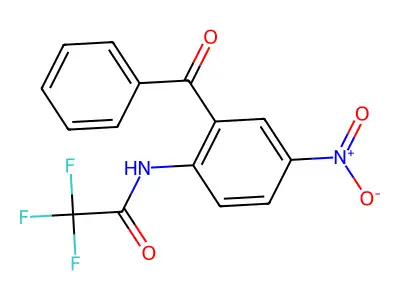 N-(2-benzoyl-4-nitrophenyl)-2,2,2-trifluoroacetamide structure