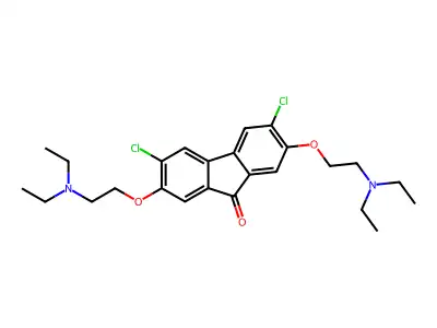 9H-Fluoren-9-one, 3,6-dichloro-2,7-bis[2-(diethylamino)ethoxy]- structure