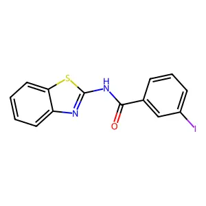 N-(1,3-benzothiazol-2-yl)-3-iodobenzamide structure