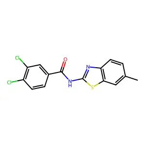 3,4-dichloro-N-(6-methyl-1,3-benzothiazol-2-yl)benzamide structure