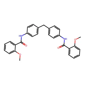 2-methoxy-N-(4-{4-[(2-methoxybenzoyl)amino]benzyl}phenyl)benzamide structure