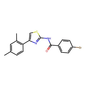 4-bromo-N-[4-(2,4-dimethylphenyl)-1,3-thiazol-2-yl]benzamide structure