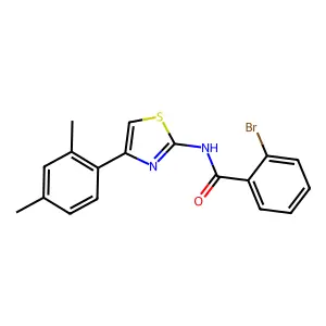 2-bromo-N-[4-(2,4-dimethylphenyl)-1,3-thiazol-2-yl]benzamide structure