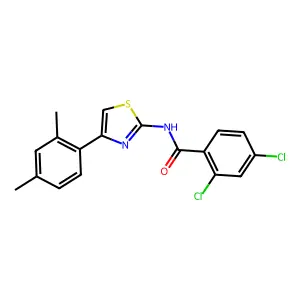2,4-dichloro-N-[4-(2,4-dimethylphenyl)-1,3-thiazol-2-yl]benzamide structure