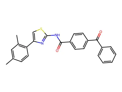 4-benzoyl-N-[4-(2,4-dimethylphenyl)-1,3-thiazol-2-yl]benzamide structure