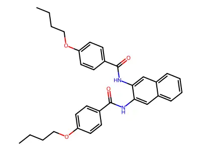 4-butoxy-N-[3-[(4-butoxybenzoyl)amino]naphthalen-2-yl]benzamide structure