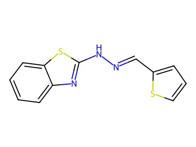 2-Thiophenecarboxaldehyde 2-benzothiazolylhydrazone structure