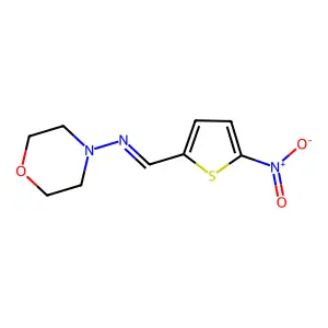 N-morpholin-4-yl-1-(5-nitrothiophen-2-yl)methanimine structure
