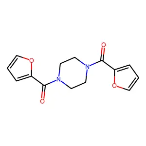 1,4-Bis(furan-2-ylcarbonyl)piperazine structure