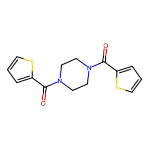 2-Thienyl 4-(2-thienylcarbonyl)piperazinyl ketone structure