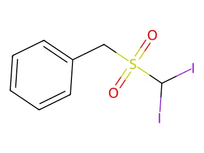 Benzene, (((diiodomethyl)sulfonyl)methyl)- structure