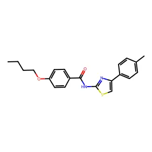 4-butoxy-N-[4-(4-methylphenyl)-1,3-thiazol-2-yl]benzamide structure