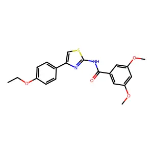 N-[4-(4-ethoxyphenyl)-1,3-thiazol-2-yl]-3,5-dimethoxybenzamide structure