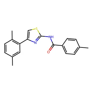 N-[4-(2,5-dimethylphenyl)-1,3-thiazol-2-yl]-4-methylbenzamide structure