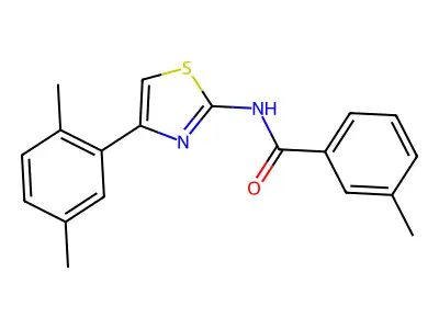N-[4-(2,5-dimethylphenyl)-1,3-thiazol-2-yl]-3-methylbenzamide structure
