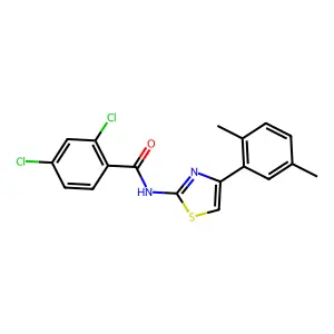 2,4-dichloro-N-[4-(2,5-dimethylphenyl)-1,3-thiazol-2-yl]benzamide structure