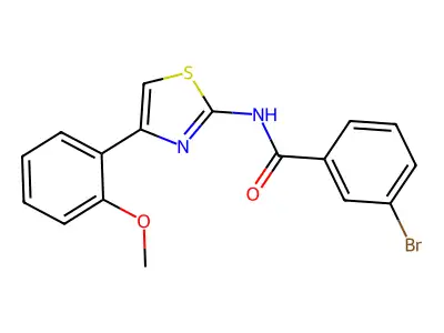 3-bromo-N-[4-(2-methoxyphenyl)-1,3-thiazol-2-yl]benzamide structure