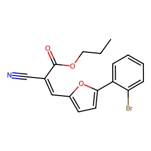 (E)-propyl 3-(5-(2-bromophenyl)furan-2-yl)-2-cyanoacrylate structure