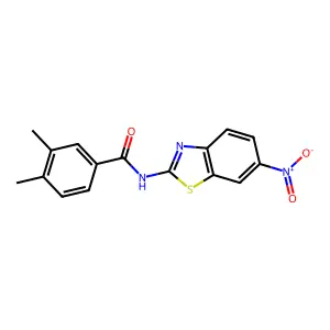 3,4-dimethyl-N-(6-nitro-1,3-benzothiazol-2-yl)benzamide structure