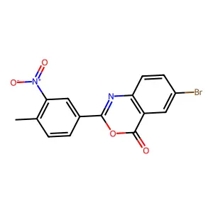 6-Bromo-2-(4-methyl-3-nitrophenyl)-3,1-benzoxazin-4-one structure