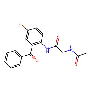 2-acetamido-N-(2-benzoyl-4-bromophenyl)acetamide structure