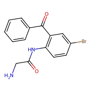 2-amino-N-(2-benzoyl-4-bromophenyl)acetamide structure