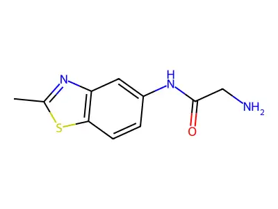 2-amino-N-(2-methyl-1,3-benzothiazol-5-yl)acetamide structure