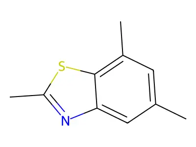 2,5,7-Trimethyl-1,3-benzothiazole structure